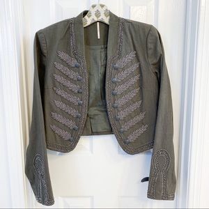 Free people embellished military style jacket